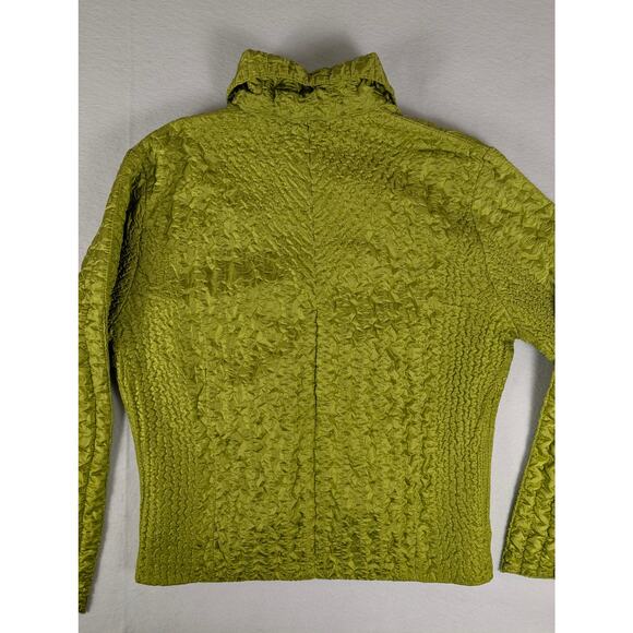 UBU I'll Be Me Women's Vintage Jacket‎ Lightweight Stretch Green Zip Size Large - Picture 3 of 5